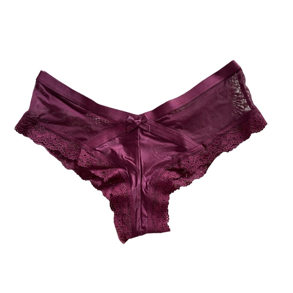 Victoria’s Secret burgundy cheeky panty lace brand new size XS